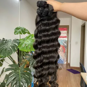 Vietnamita Unprocessed Hair Bundle Cutícula Alinhado Extensão do cabelo Cabelo ondulado natural do weave, nenhum emaranhado nenhum derramamento