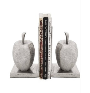 Serre-livres en aluminium plaqué argent antique en forme de pomme FancyTable Ware fabriqués à la main à bas prix serre-livres en métal argenté - Product Image 1