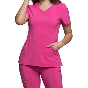 Conjunto de Uniforme Médico de Verano para Mujer, Transpirable, de Algodón de Punto, Personalizable, Manga Corta, Alta Calidad, para Enfermeras de Hospital - Product Image 4