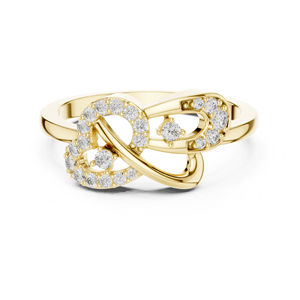 แหวนเพชรทรงกลมทองคำ 14K สำหรับผู้หญิง |   ชุดทำงาน |   เพชรใหม่ที่เพาะเลี้ยง 0.19 กะรัต ได้รับการรับรองจาก IGI ทันสมัย - Product Image 1