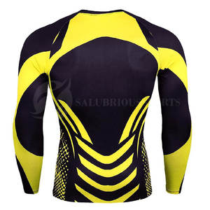 Personalice su propio logotipo de marca Fitness Venta al por mayor Adultos Pakistán Hecho Ropa de hombre Impreso Rash Guards Poliéster/Nylon Secado rápido - Product Image 3