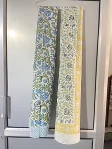Lightweight Eco-Friendly Hand Block Printed <b>Floral</b> Cotton <b>Scarf</b> Traditional Indian Design Shawl - Product Image 6
