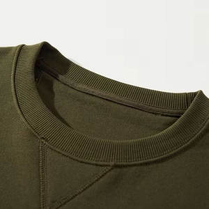 Sudadera de cuello redondo personalizada para hombre, sudaderas con capucha de moda de Color sólido de manga larga de gran tamaño para la temporada de otoño - Product Image 5