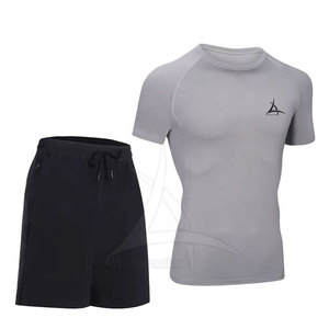High Quality Men <b>Compression</b> <b>Shorts</b> Set Elastic Waist Solid Casual Quick Dry Custom Made Wholesale - Product Image 6