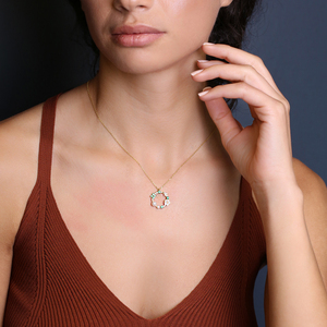 Collier Pendentif Rond Creux Fleur Perle Collection Été Bijoux Artisanaux Turcs en Argent Sterling 925 Vente en Gros - Product Image 2