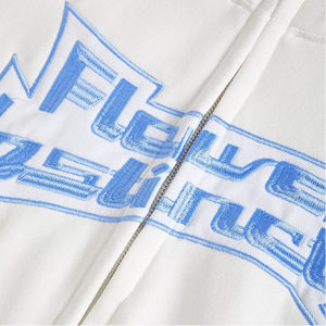 Sweat à capuche 100% coton avec fermeture éclair logo personnalisé veste à capuche avec fermeture éclair pour hommes - Product Image 4