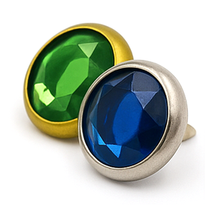 <span class=keywords><strong>Borchie</strong></span> Decorative in Ottone Stile Americano con Cristalli e Bordo Dorato o Nichelato <span class=keywords><strong>per</strong></span> <span class=keywords><strong>Cinture</strong></span> in Pelle - Product Image 6