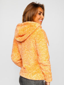 เสื้อมีฮู้ดแบบสวมหัวมีซิปคอสูงสำหรับผู้หญิงเสื้อขนแกะเชอร์ปาเสื้อลำลองเสื้อเปล่าแบบสวมหัวชุดวอร์มแบบสวมหัวเปิดไหล่ - Product Image 3