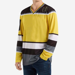 Logo personnalisé de l'équipe professionnelle de hockey sur glace maillot sergé broderie adulte polyester uniformes de hockey sur glace maillots pour adultes - Product Image 2