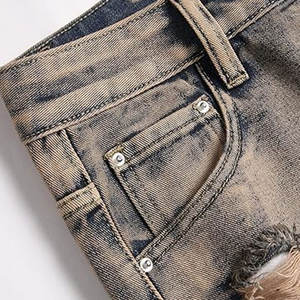 High Quality Premium Design Men's Casual <b>Distressed</b> Pants Comfortable <b>Top</b> Selling Straight Pattern Styles - Product Image 2