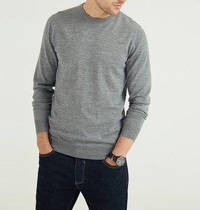 Fabricant OEM personnalisé pull-over en laine mérinos pour hommes 100% pull-over tricoté à col rond sweat-shirt à capuche pour homme - Product Image 4