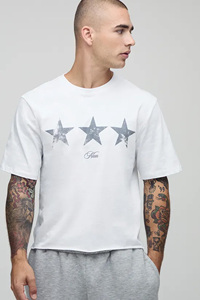Camiseta Blanca Oversize para Hombre, Estilo Urbano, Manga Regular, Cuello Redondo, Mezcla de Poliéster/Algodón, Ecológica, Transpirable, Anti-Encogimiento - Product Image 2