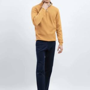 Breathable Multi Color Striped Design Pattern High Quality Crewneck 100% Cotton Spring Long Sleeve Men's Sweaters - Product Image 2