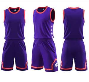 Uniformes de Baloncesto Personalizados al por Mayor, Conjuntos Deportivos de Talla Grande, Camisetas de Manga Corta de Malla Transpirable, Transferencia de Calor - Product Image 5