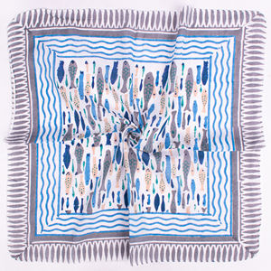 Bandana carré en coton imprimé floral, tissu doux, écologique, respirant, multi-usage, unisexe, pour la tête, le cou, les cheveux, élégant - Product Image 4