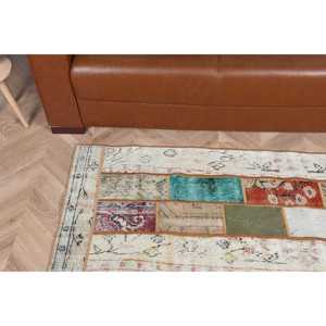 Turkish 2x5.7 ft <b>Runner</b> <b>Rug</b>, Vintage <b>Rug</b>, Brown Polka dot <b>Rug</b> - Product Image 4
