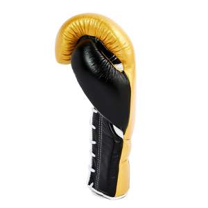 2025 nouveau modèle noir or cuir de vachette à lacets gagnant gants de boxe entraînement professionnel gants de sparring unisexe MS-BG-15 - Product Image 3