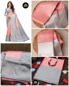 Luxurious Heavy Jacquard Silk <b>Sarees</b> with <b>Golden</b> Border Elegant Indian & Pakistani Traditional Attire - Product Image 4