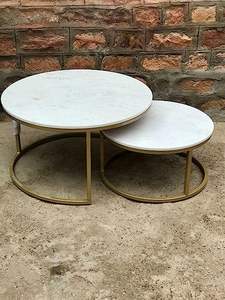 Décors de maison Marbre métallique Décoration de table Vaisselle Hôtels Restaurants Articles ménagers Table d'appoint Décors fabricant en gros Export - Product Image 6