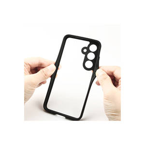 Coque souple transparente en TPU avec protection d'appareil photo pour Samsung Galaxy S24 - Noir (silicone électro-plaqué) - Product Image 3