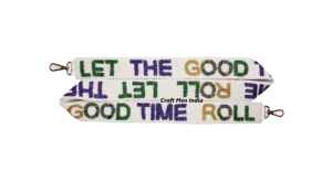 Nouvel arrivage de sacs à main design pour femmes bretelles perlées sac à bandoulière réglable rouge personnaliser Mardi Gras fait à la main verrouillage automatique fer - Product Image 3