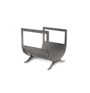 ชั้นเก็บฟืนเหล็กสีดำสุดคลาสสิกที่วางของในบ้านและสวนอุปกรณ์เตาผิงในร่มและกลางแจ้ง - Product Image 3