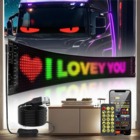 Devil Eyes Light App-Tablero de señal de coche LED programable Panel de matriz de luz de mensaje de desplazamiento USB para póster de coche