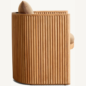 Section de canapé individuelle en teck pour une durabilité accrue, équipée d'une mousse douce et résistante pour une utilisation en extérieur - Product Image 6