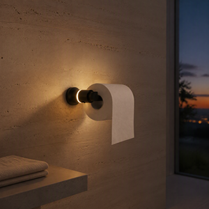 LED <b>Toilet</b> Paper Holder Wall Mount Bathroom Tissue Dispenser Safe Nighttime Home Restroom <b>Accessory</b> - Product Image 3