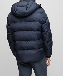 Bubble Design Customizable Color Logo Custom <b>Men</b> High Street Hooded Puffer Jacket Canvas Waterproof Breathable Winter Coat - Product Image 5