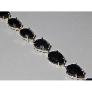 Handmade 925 Sterling Silver <b>Bracelet</b> with Black Onyx <b>Gemstone</b> Fashionable Silver Jewelry Bangle Gift - Product Image 1
