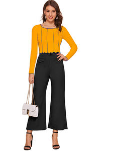 Exclusif Élégant Dames Indien Western Mode YellowTrendy Tops Regular Fabriqué à partir de Polyester. pour Adultes Femmes et Filles - Product Image 5