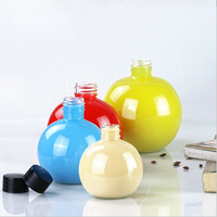 Bouteille de boisson en PET de qualité alimentaire en forme de boule de 350 ml (12 oz) avec bouchon à vis, 100 pièces/boîte, modèle B1101