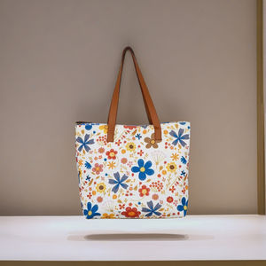 Sac fourre-tout en toile imprimé fait main vibrant, réutilisable, prêt pour la plage, écologique, sac de shopping en tissu, sacs en gros 2026 - Product Image 3