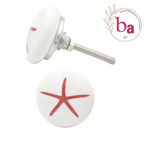 Boutons et poignées en céramique rouge blanc pour tiroirs pour cuisine chambre à coucher commode extérieur hôtel salon école Villa utiliser-CK 262 - Product Image 1