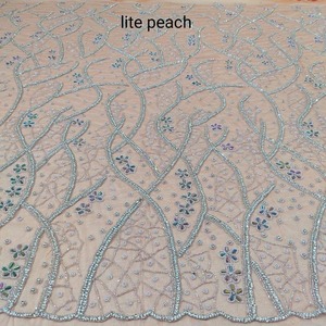 Tela de Encaje Africano Tejida a Mano en India con Elegante Bordado para Confección de Vestidos de Niña, Accesorios de Fabricación Directa - Product Image 3