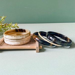 Pulsera Artesanal de Cuerno de Búfalo Natural Ecológica, Negra y Marrón, Estilo Moderno y Antiguo, Artículo de Colección, Regalo para Bodas y Festividades, CALIDAD - Product Image 4