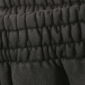 Ropa de gimnasio de uso diario informal para hombre, pantalones de chándal de pierna ancha de lana negra cómoda con cintura media elástica, estilo de calle holgado - Product Image 5