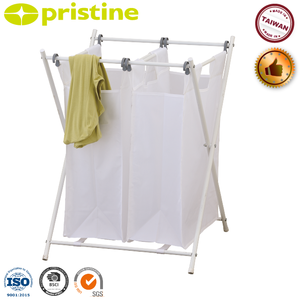 Black Friday Sale EBay Wholesale Taiwan Household Home <b>Storage</b> Plastic Fabric Hamper Sorter 2 <b>Bags</b> <b>Laundry</b> Organizer - Product Image 4