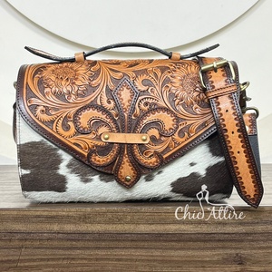 Sacs à main pour femmes en cuir de vache véritable, design 2025, sacs à main et sacs bandoulière de créateurs, grand sac à bandoulière tendance pour femme - Product Image 1