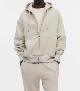 Sudadera con capucha de gran tamaño de algodón orgánico pesado para hombre con estampado personalizado bordado ecológico de alta calidad 2025 - Product Image 4