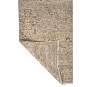 พรมขนสัตว์ถักมือขนาดใหญ่ลายเมดัลเลียนสีเบจและสีน้ำตาลสไตล์โบโฮสำหรับตกแต่งบ้าน ห้องนั่งเล่น และทางเดิน-AKWL-3138 - Product Image 5