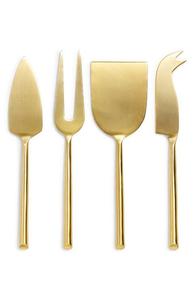 Cuchillos de queso Clásico de acero inoxidable Lujos Mango de resina de melocotón Elegante mango real hecho a mano Juego de queso dorado Juego de cubiertos - Product Image 2