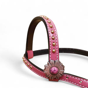 Prêt à expédier Western Horse Headstall et collier de poitrine en cuir usiné à la main Headstall Horse Tack Sets Custom Manufacturer - Product Image 3