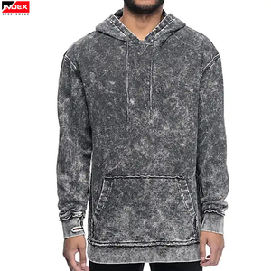 Sudadera con Capucha para Hombre INDEX, Estilo Stonewashed, Oversize, de Algodón French Terry, Casual, Streetwear, con Bolsillo, para Otoño - Product Image 1