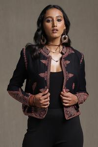Premium Quality Kanya Libas Kaftan Custom Women's Embroidery Wool Collar Winter <b>Jacket</b> for Ladies Multi Colour Indian/Pakistani - Product Image 3