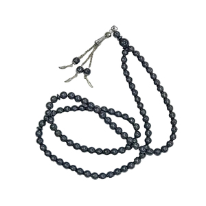 Đen Tỏa Sáng Chuỗi 100 Hạt Tasbeeh 8Mm Chất Lượng Cao Cấp Hồi Giáo Cầu Nguyện Hạt Cho Thiền & Dhikr Bán Buôn - Product Image 1