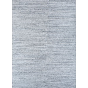 Alfombra de poliéster azul anudada a mano Manifest - Pipl-01, diseño clásico de diamantes a rayas para el hogar, forma rectangular para pasillo, alfombras Jaipur ZA - Product Image 1