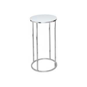 Table d'appoint moderne pour la décoration intérieure couleur argent Mobilier d'intérieur au design moderne Table de forme carrée Tables basses à thé en métal et en verre - Product Image 1