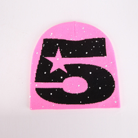 Bonnet unisexe en acrylique tricoté style Y2K, chaud pour l'hiver, avec strass Gravity Visions et broderie 3D, couleur et marque personnalisables, vente en gros